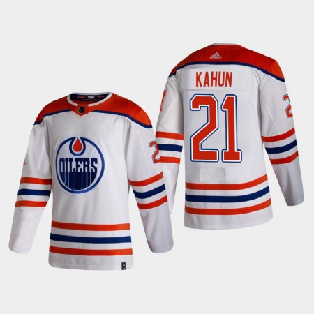 Herren Eishockey Edmonton Oilers Trikot Dominik Kahun 21 2020-21 Reverse Retro Authentic